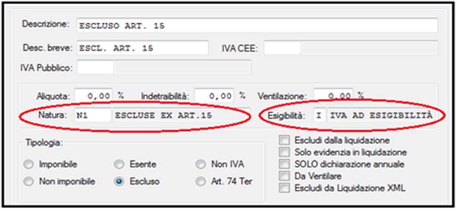domino spesometro impostazioni aliquote