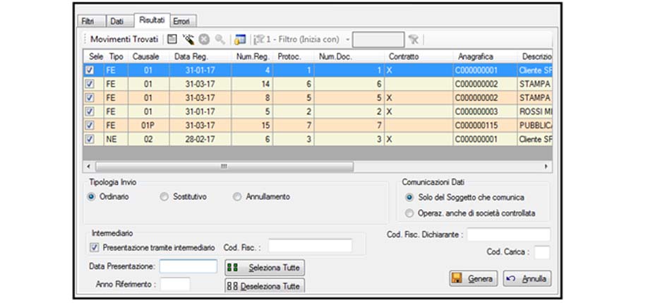 domino generazione file spesometro