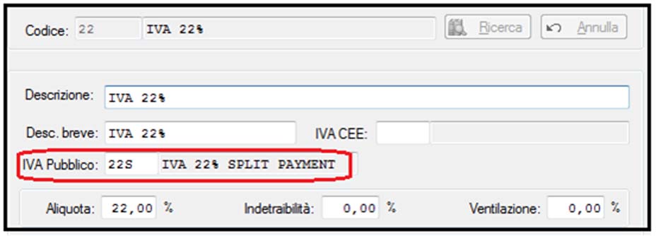 domino aliquote iva impostazioni
